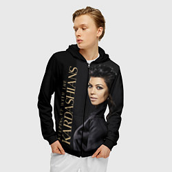 Толстовка 3D на молнии мужская Семейство Кардашьян, цвет: 3D-черный — фото 2