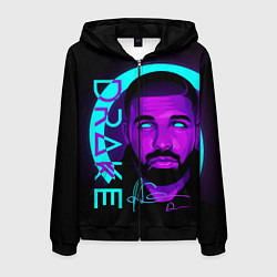 Толстовка 3D на молнии мужская Drake, цвет: 3D-черный