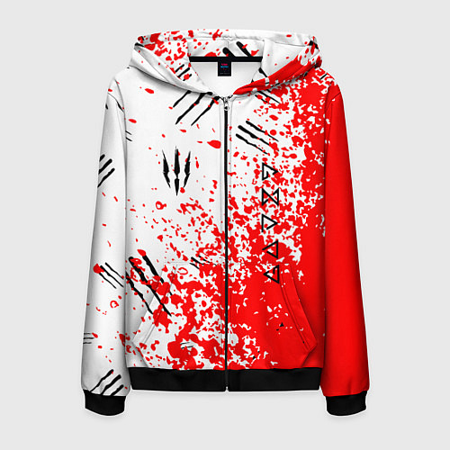 Мужская толстовка на молнии Ведьмак 2: Убийцы королей / 3D-Черный – фото 1