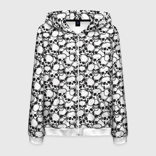 Мужская толстовка на молнии Смерть / 3D-Белый – фото 1