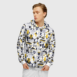 Толстовка 3D на молнии мужская Рыбалка, цвет: 3D-белый — фото 2