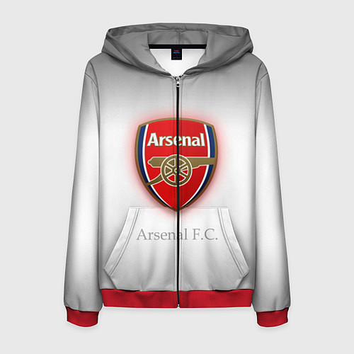 Мужская толстовка на молнии F C Arsenal / 3D-Красный – фото 1