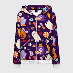 Мужская толстовка на молнии HALLOWEEN BTS BT21 PATTERN БТ21 БТС ХЕЛЛОУИН