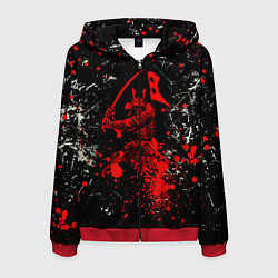 Мужская толстовка на молнии Красный Японский Самурай Samurai