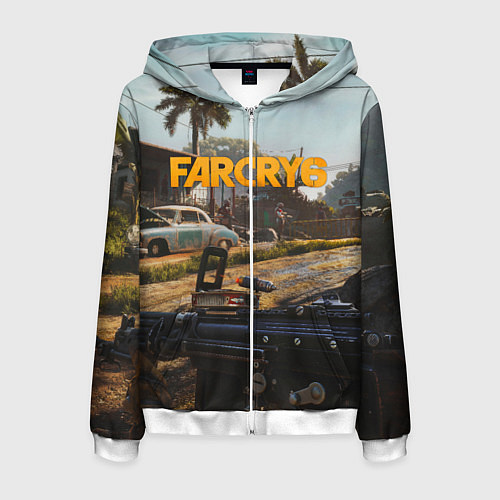 Мужская толстовка на молнии Far Cry 6 game art / 3D-Белый – фото 1