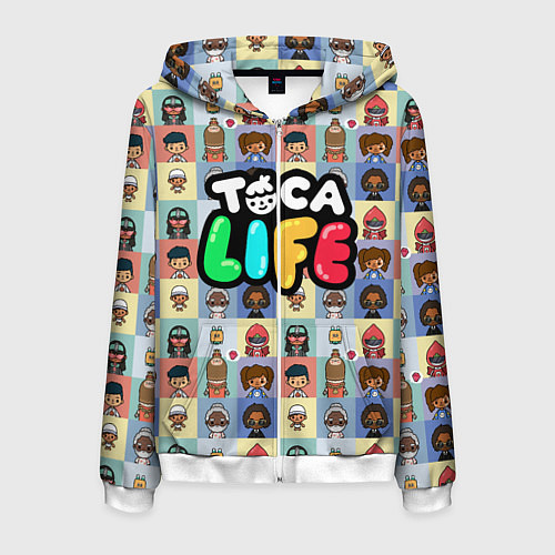 Мужская толстовка на молнии Toca Life / 3D-Белый – фото 1