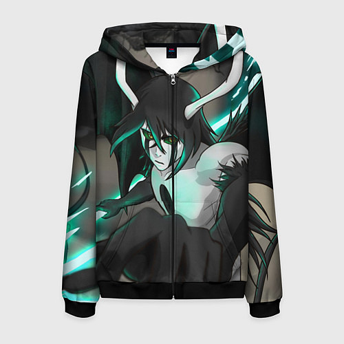 Мужская толстовка на молнии Улькиорра Сифер Ulquiorra / 3D-Черный – фото 1