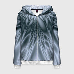 Толстовка 3D на молнии мужская Лучи Абстракция, цвет: 3D-белый