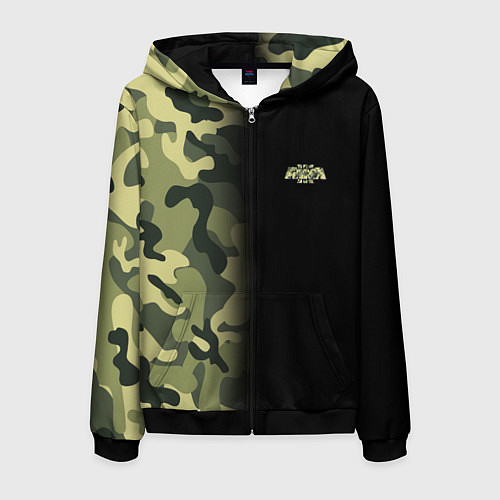 Мужская толстовка на молнии ARMA 3 MILITARY / 3D-Черный – фото 1