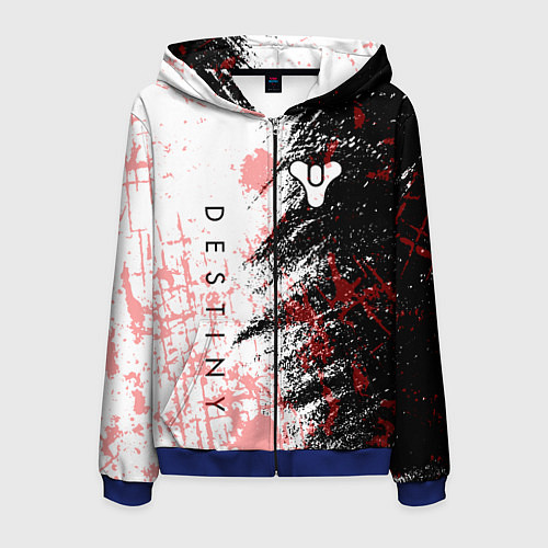 Мужская толстовка на молнии Destiny Кровавые пятна / 3D-Синий – фото 1