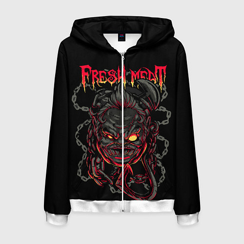 Мужская толстовка на молнии Дота 2 Пудж Свежее мясо dota 2 / 3D-Белый – фото 1