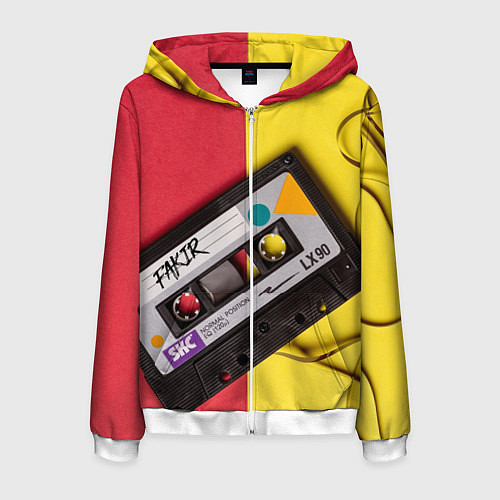 Мужская толстовка на молнии FULL OLD DCHOOL / 3D-Белый – фото 1