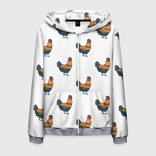 Мужская толстовка на молнии Ну ты и / 3D-Меланж – фото 1