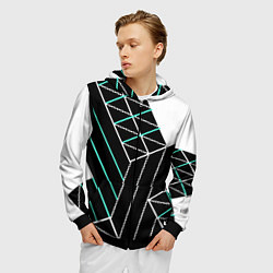 Толстовка 3D на молнии мужская Ретиарий, цвет: 3D-черный — фото 2