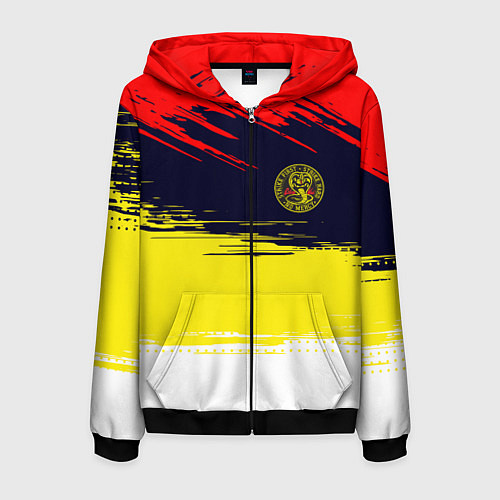 Мужская толстовка на молнии Кобра кай Cobra Kai спина / 3D-Черный – фото 1