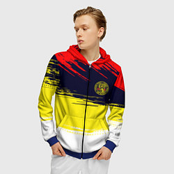 Толстовка 3D на молнии мужская Кобра кай Cobra Kai спина, цвет: 3D-синий — фото 2