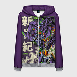 Мужская толстовка на молнии Evangelion Eva-01