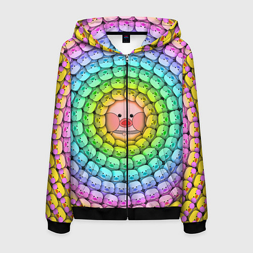 Мужская толстовка на молнии Psychedelic Lalafanfan / 3D-Черный – фото 1