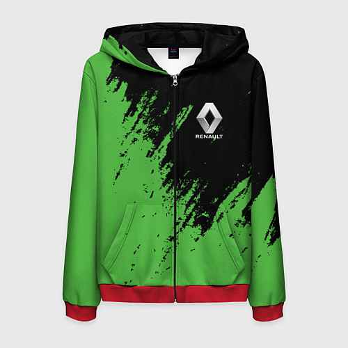 Мужская толстовка на молнии Renault марка / 3D-Красный – фото 1