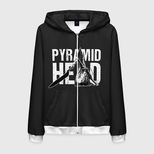 Мужская толстовка на молнии Pyramid Head / 3D-Белый – фото 1