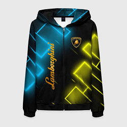 Мужская толстовка на молнии Lamborghini - Неоновые фигуры