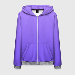 Толстовка 3D на молнии мужская Красивый фиолетовый светлый градиент, цвет: 3D-меланж