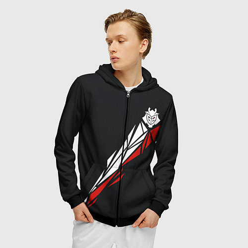 Мужская толстовка на молнии G2 Jersey Pro 202223 / 3D-Черный – фото 3