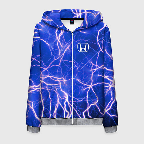 Мужская толстовка на молнии HONDA хонда молнии / 3D-Меланж – фото 1