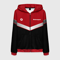 Толстовка 3D на молнии мужская БМВ BMW UNIFORM RED, цвет: 3D-красный