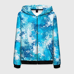 Толстовка 3D на молнии мужская Спортивный камуфляж Пикси - Лагуна, цвет: 3D-черный