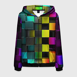 Мужская толстовка на молнии Colored Geometric 3D pattern