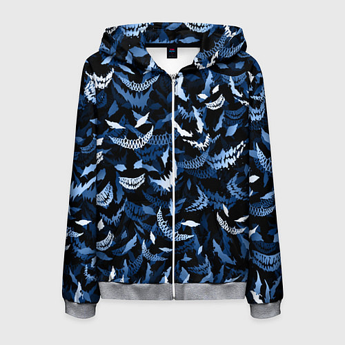 Мужская толстовка на молнии Drain monsters / 3D-Меланж – фото 1