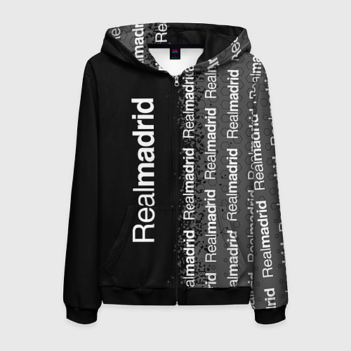 Мужская толстовка на молнии РЕАЛ МАДРИД Краска / 3D-Черный – фото 1