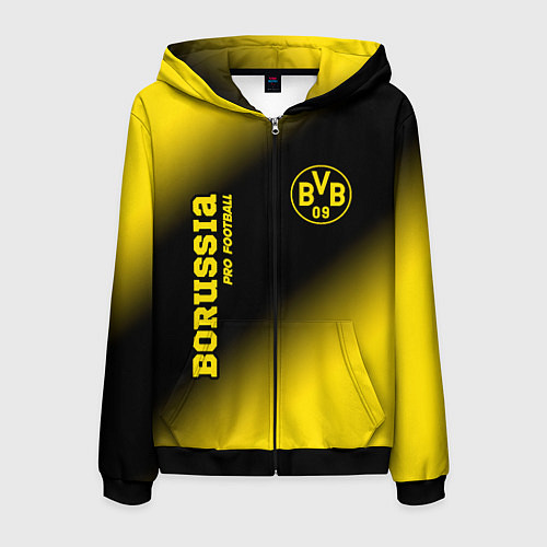 Мужская толстовка на молнии BORUSSIA Borussia Pro Football / 3D-Черный – фото 1