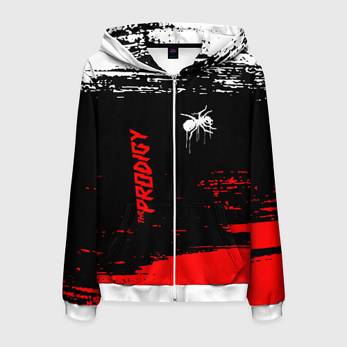 Мужская толстовка на молнии The prodigy : дарование / 3D-Белый – фото 1