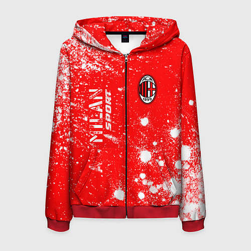 Мужская толстовка на молнии AC MILAN AC Milan Sport Арт / 3D-Красный – фото 1