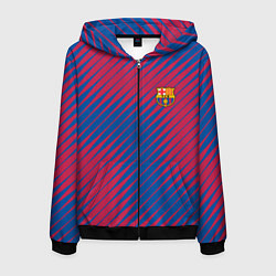 Толстовка 3D на молнии мужская Fc barcelona барселона fc абстракция, цвет: 3D-черный