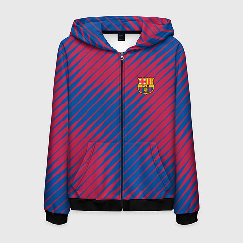 Мужская толстовка на молнии Fc barcelona барселона fc абстракция / 3D-Черный – фото 1