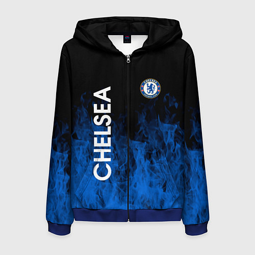 Мужская толстовка на молнии Chelsea пламя / 3D-Синий – фото 1