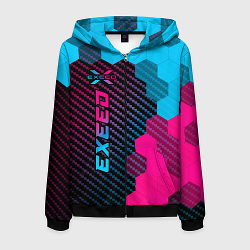 Мужская толстовка на молнии Exeed Neon Gradient - FS / 3D-Черный – фото 1