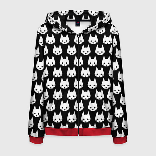 Мужская толстовка на молнии Stray Pattern / 3D-Красный – фото 1