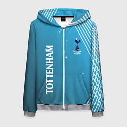 Толстовка 3D на молнии мужская Тоттенхэм хотспур Абстракция, цвет: 3D-меланж