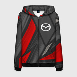 Толстовка 3D на молнии мужская Mazda sports racing, цвет: 3D-черный