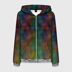 Мужская толстовка на молнии Неоновый сетчатый узор