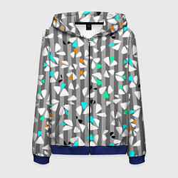 Мужская толстовка на молнии Abstract pattern on striped gray background