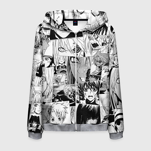 Мужская толстовка на молнии D Gray man pattern / 3D-Меланж – фото 1