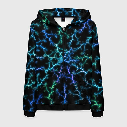 Мужская толстовка на молнии MOLNYA DYE / 3D-Черный – фото 1