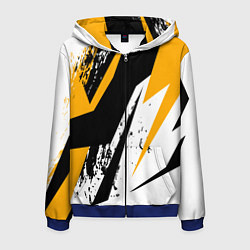 Толстовка 3D на молнии мужская Гоночная абстракция, цвет: 3D-синий