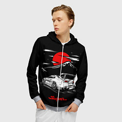 Толстовка 3D на молнии мужская Тойота супра - JDM Style, цвет: 3D-меланж — фото 2