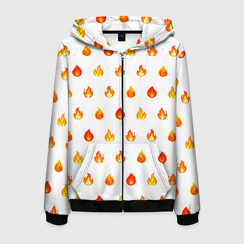 Мужская толстовка на молнии Мерцающие искры на светлом / 3D-Черный – фото 1